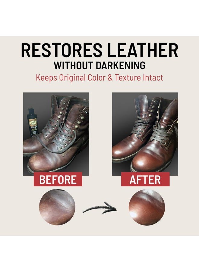 Bickmore بك 4 بلسم الجلد ومنظف الجلد 2 أونصة - لن يغمق الجلد - آمن للملابس الجلدية، الأثاث، السترات، الأحذية، داخل السيارات، الحقائب وجميع ملحقات الجلد الأخرى - Image 5